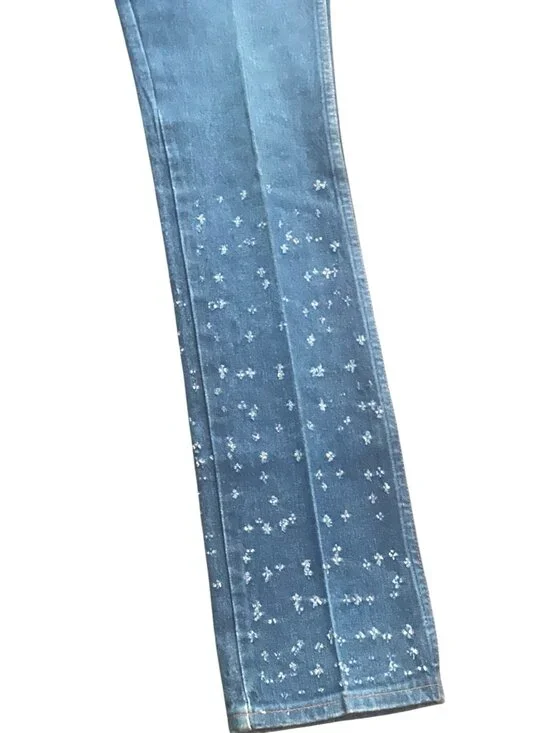 Vintage Wrangler Cowboy Cut Straight Leg Printed Women’s Jeans 31x36 USA Talon - Picture 14 of 15